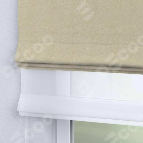 Римская штора «Кортин» день-ночь, ткань софт однотонный светло-бежевый