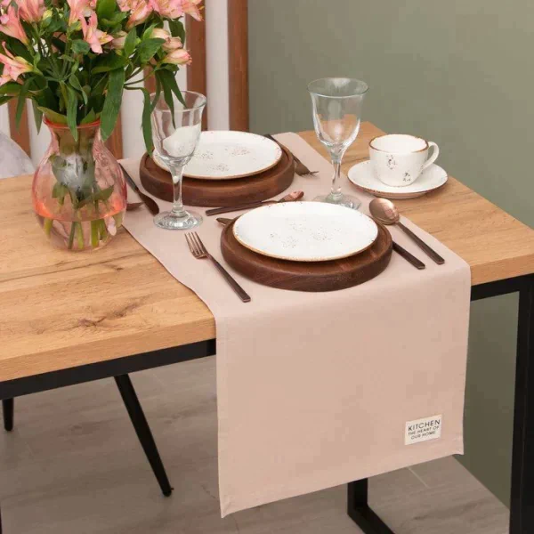 Дорожка на стол Этель Kitchen 40х150 см, цв. бежевый, 100% хл, саржа 220 г/м2