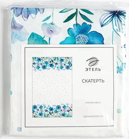 Скатерть "Этель" Незабудки 149х110см, 100% хл, саржа 190 г/м2