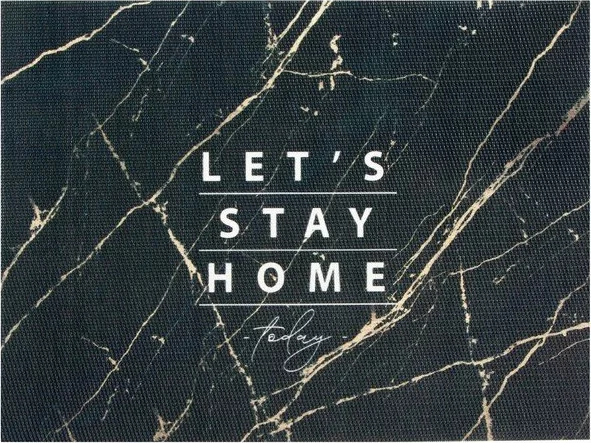 Салфетка на стол "Stay home", ПВХ, 40х29 см