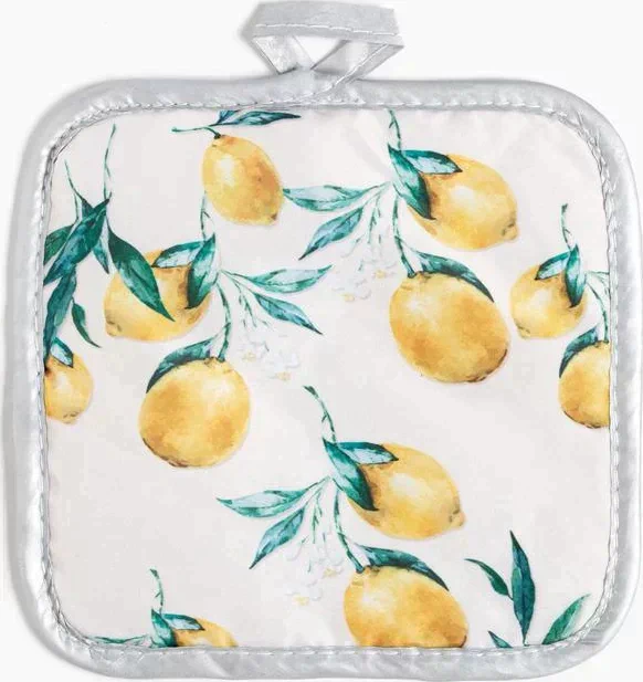 Кухонный набор Доляна Lemon, прихватка 17*17 см, рукавица 26*16 см, фартук 70*80 см 100% п/э