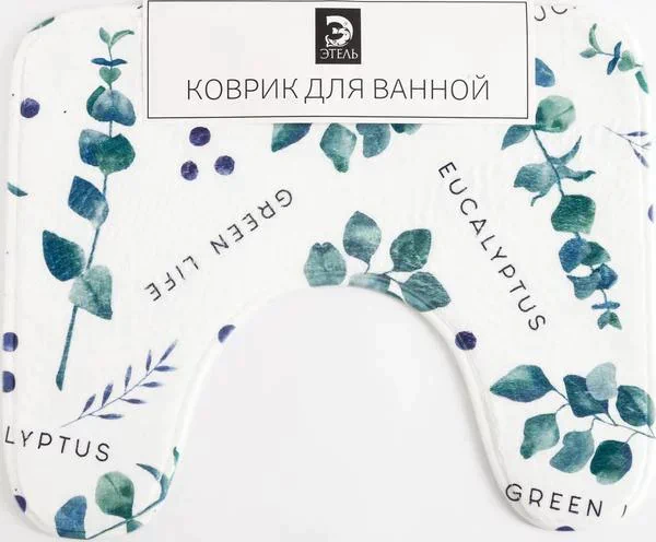 Коврик для ванной Этель"Эвкалипт", 50х40 см, велюр