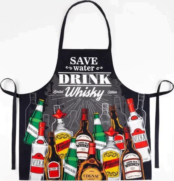 Фартук "Этель" Bottles 73х71 см см, 100% хл, репс 210 гр/м2