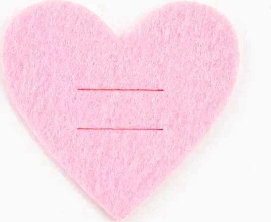 Набор для декора столовых предметов "Love" 4 шт,  розовый, 5,4 х 5 см, 100% п/э, фетр