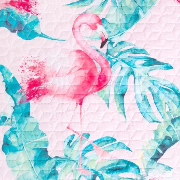 Покрывало "Этель" 2 сп Tropical flamingo, 175*210±2 см, микрофибра