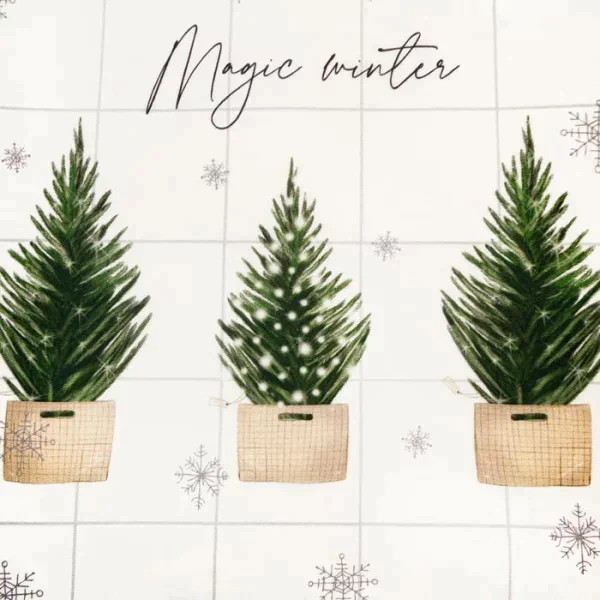 Набор подарочный "Этель" Magic winter, фартук, полотенце, прихватка