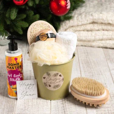 Подарочный набор новогодний Этель Christmas wonderland полотенце 30х60см и аксессуары (6 предм)
