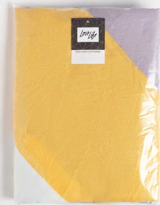 Простыня на резинке LoveLife 180*200*25см, "Треугольники", 100% хлопок, сатин, 125г/м²
