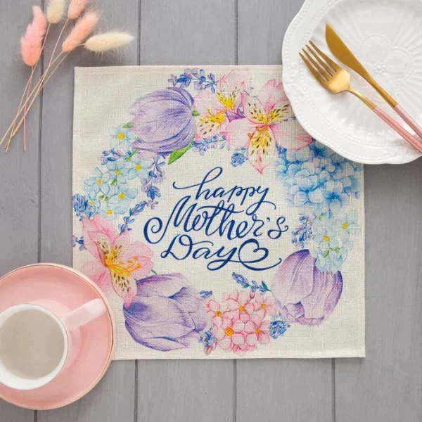 Салфетка декоративная "Mothers day" 30*30см,100% п/э
