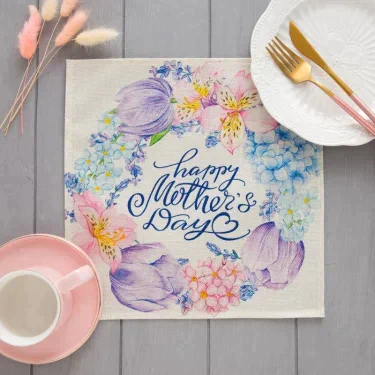 Салфетка декоративная "Mothers day" 30*30см,100% п/э