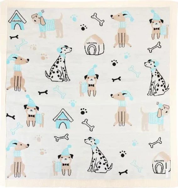 Вязаный плед «Крошка Я» Happy dogs, 90х90 см