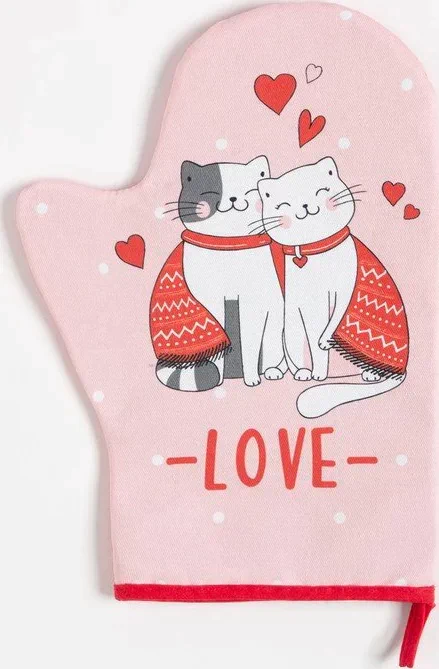 Набор кухонный Love, варежка-прихватка 20х28см, прихватка 19х19см, 100% хл