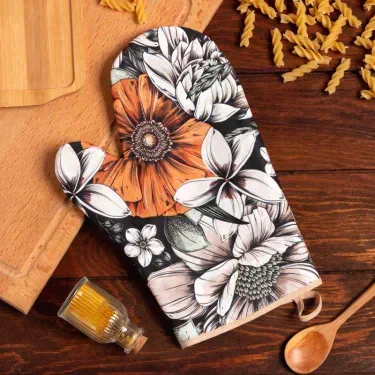 Варежка-прихватка "Этель" Meadow flower 20х27 см, 100% хл, саржа 190 г/м2
