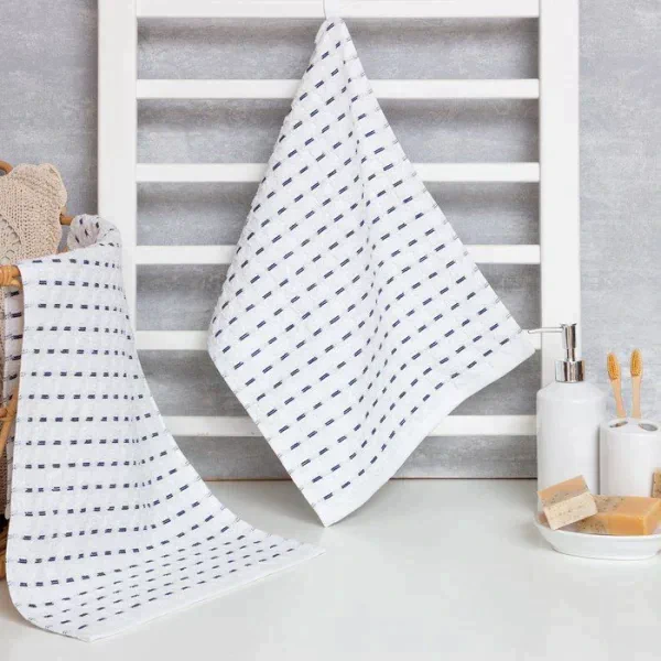 Полотенце махровое LoveLife Navy 33х72±3 см, цвет белый