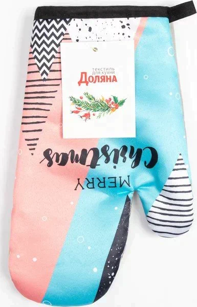 Варежка Доляна "Merry Christmas" 26*16 см, 100% п/э