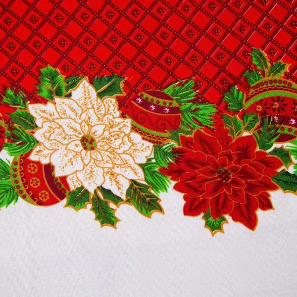 Скатерть Доляна «Новый год: Процветания в Новом году» 145×260 см, 100% п/э