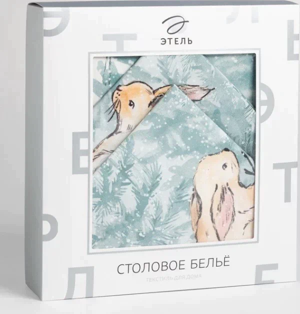 Набор столовый "Этель" Winter mood скатерть 150х110+/-2 см с ГМВО, салф. 40х40 см - 4 шт