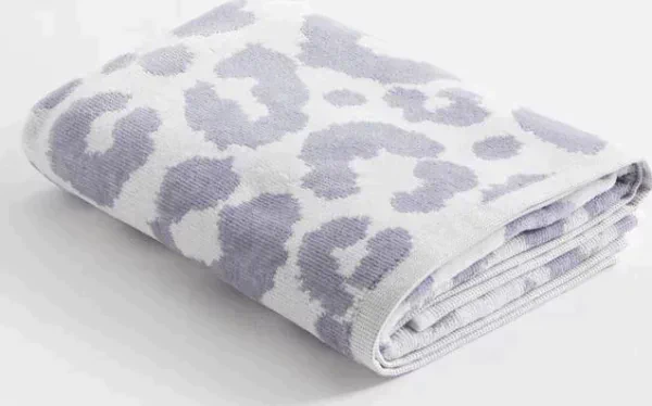 Полотенце махровое Этель Leopard серый, 50х90 см, 100% хл, велюр, 420 гр/м2