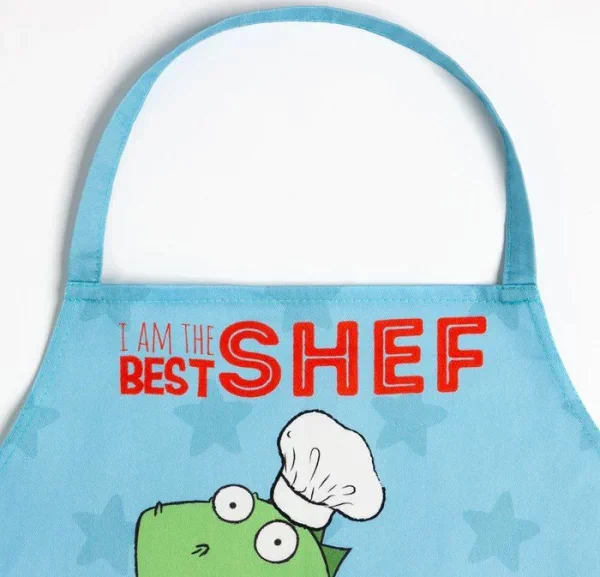 Фартук детский Этель "Best shef dino", 46х60 см, 100% хлопок, саржа