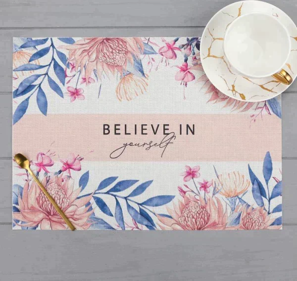 Салфетка на стол "Believe", ПВХ, 40х29 см