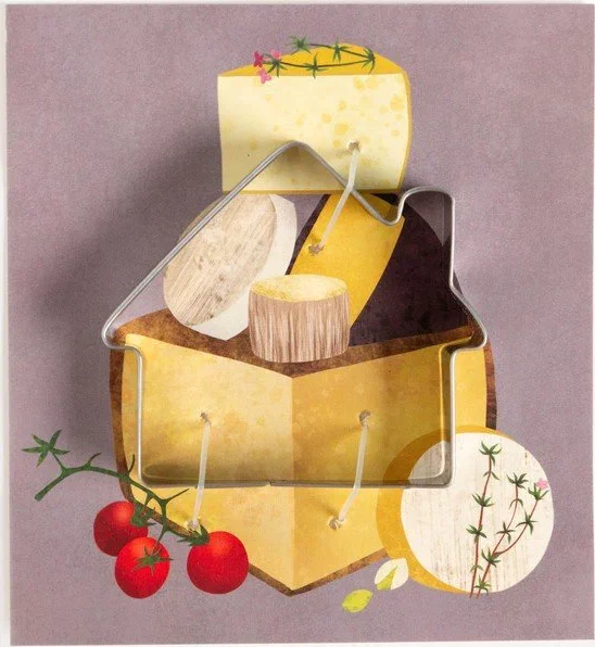 Набор кухонный «Cheese» подставка, полотенце, формочка