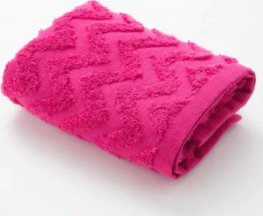 Полотенце махровое LoveLife Zig-Zag 50*90 см, цв. ярко-розовый,100% хл, 360 гр/м2