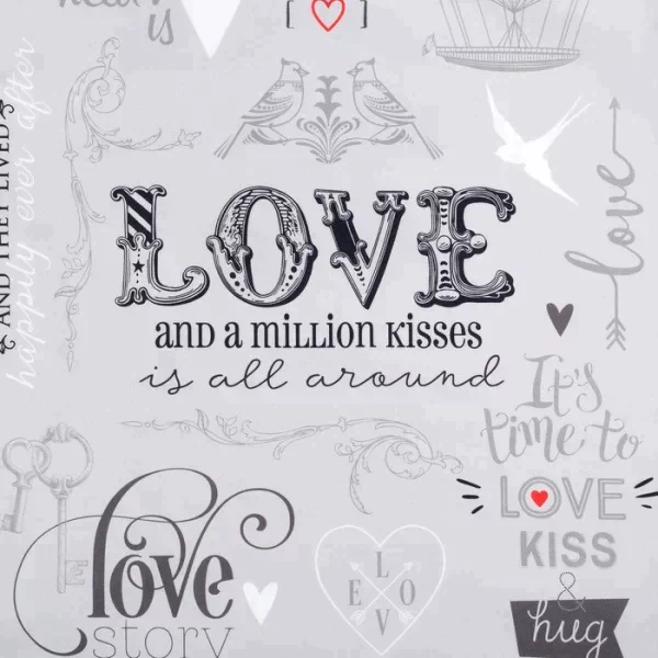 Полотенце "Этель" Love 40х67 см, 100% хл, саржа 190 гр/м2