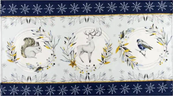 Новогоднее полотенце "Этель" Snow animals 40х73 см, 100% хл, саржа 190 гр/м2