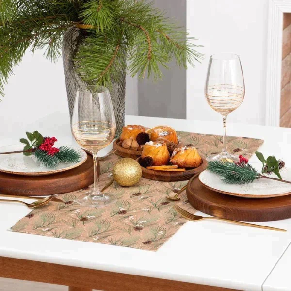 Дорожка Этель "Spruce branches" 30х70см, 100%хл, саржа 190 г/м2