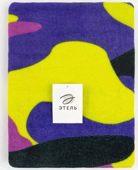 Полотенце пляжное Этель "Purple khaki" 70*140 см,100%п/э, 250гр/м2,