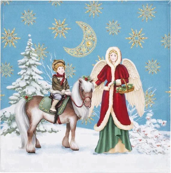 Набор столовый "Christmas time" скатерть 150х185см +/-3см с ГМВО, салф.40х40см-8шт, хл100%