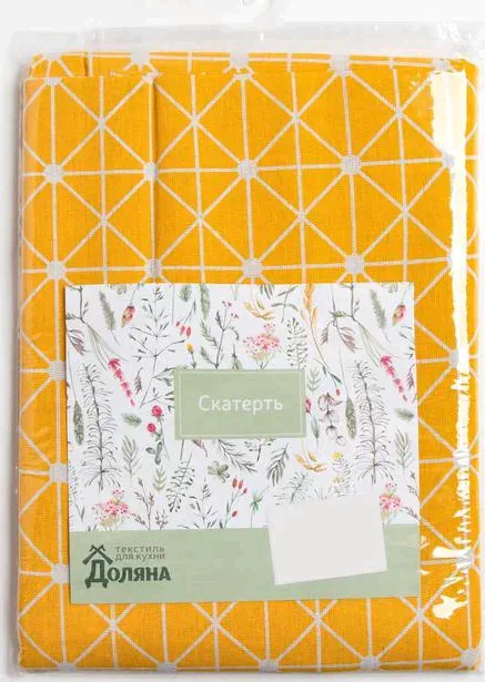 Скатерть Доляна "Паутина" 145х200±3см,100%пэ, рогожка 130 гр/м