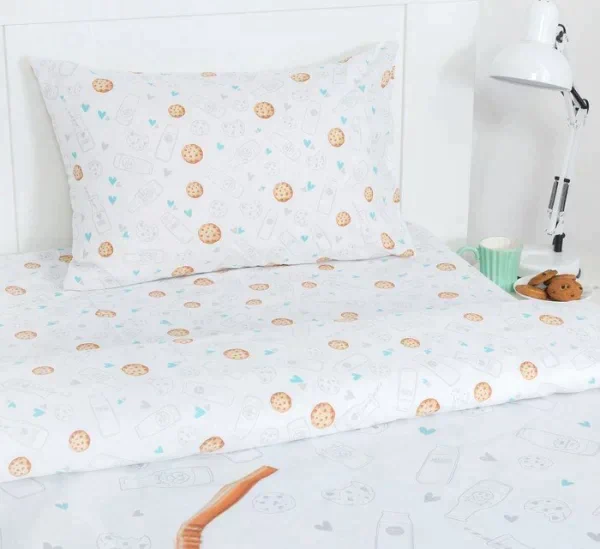 Постельное бельё "Этель" Milk&Cookie 143*215 см, 150*214 см, 50*70 см -1 шт, 100% хл, бязь 125 г/м2