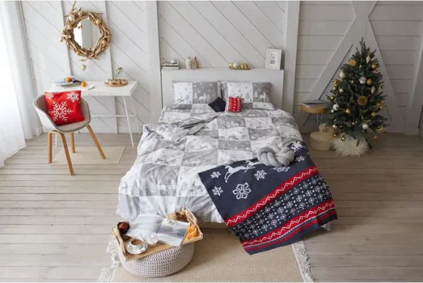 Постельное белье LoveLife дуэт New year forest 143*215см-2шт,240*225см,50*70см-2шт