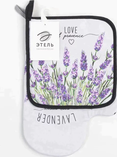 Набор Кухонный «Lavender», варежка-прихватка 20х28см, прихватка 19х19см, 100% хл
