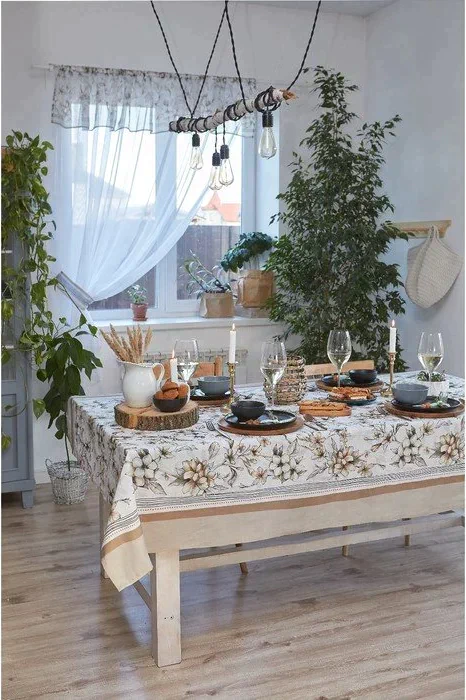 Скатерть "Этель" Floral mood 220х147 см, 100 % хлопок, репс 210 гр/м2