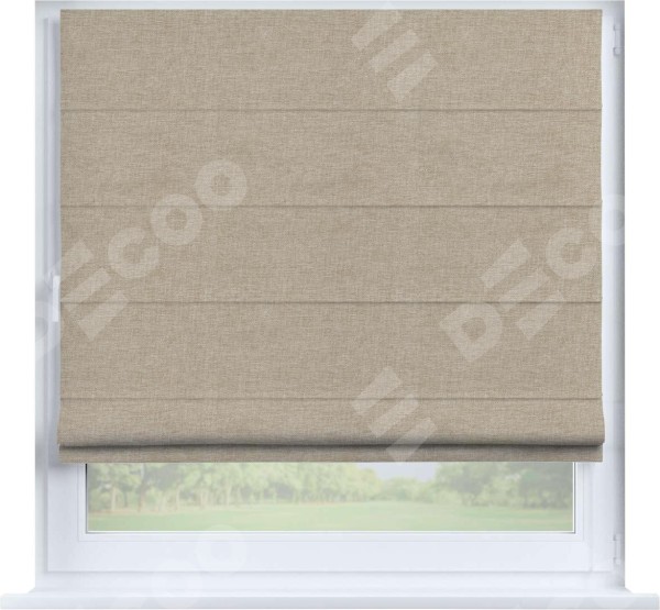 Римская штора «Кортин» на створку, ткань лён кашемир бежевый