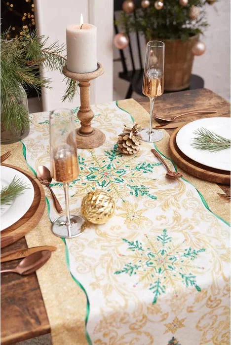 Дорожка на стол Golden Christmas 40*147 см, 100% хл, саржа 190гр/м3