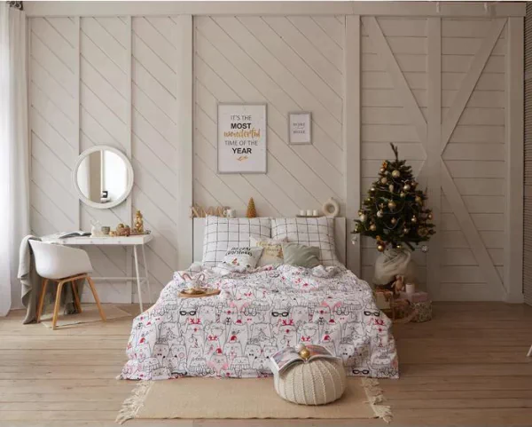 Постельное белье Этель Дуэт Xmas cat 143*215 см - 2 шт, 240*220 см, 70*70 см - 2 шт
