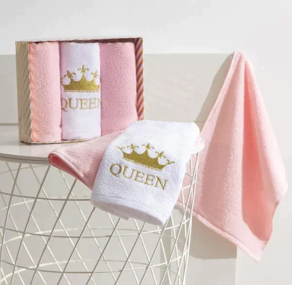 Набор полотенец Экономь и Я "Queen" 30*60 см-3шт, 100% хл, 320 г/м2