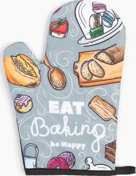 Кухонный набор (2 предмета) Этель Baking, прихватка 17х17 см, варежка 26х16 см, 100% п/э