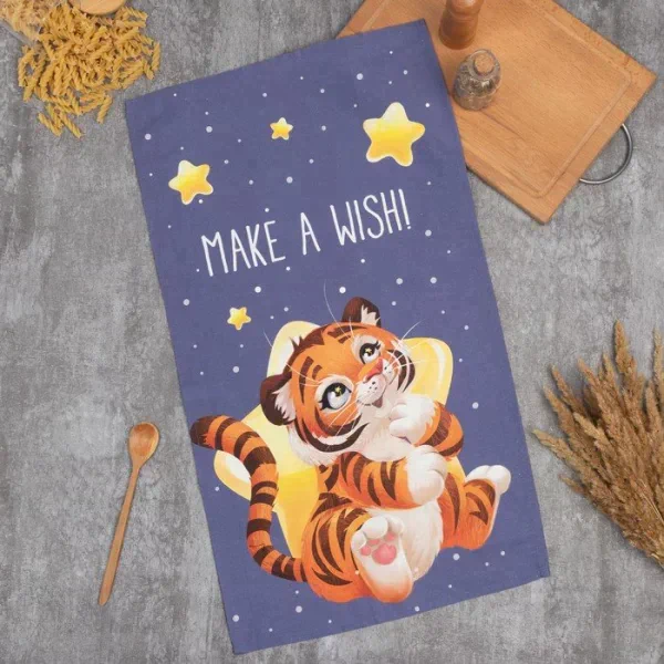 Полотенце Этель Make a wish 40х73см, 100% хл, саржа 190 гр/м2