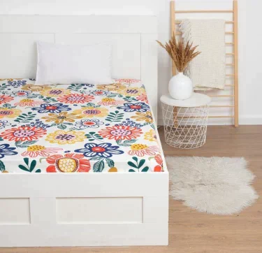 Простыня на резинке LoveLife 160*200*25см, "Summer time", 100% хлопок, сатин, 125г/м²