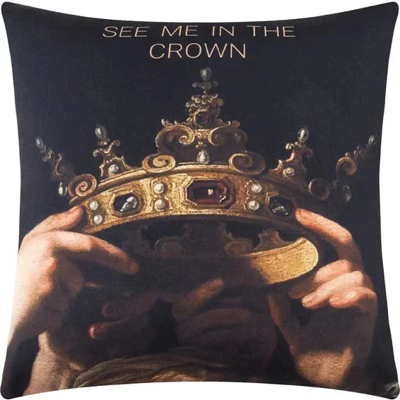 Подушка декоративная Crown, 35х35 см, габардин, 100% п/э