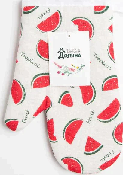 Варежка Доляна «Арбузы» 24*15 см, 100% п/э