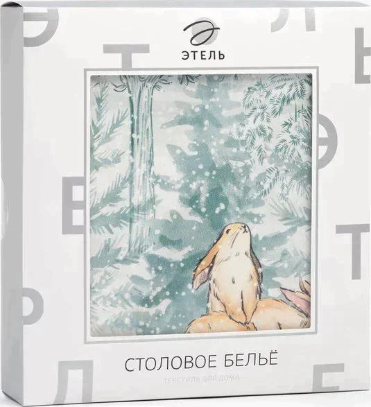Скатерть "Этель" Winter mood d=150 см+/-3 см с ГМВО, 100% хл, саржа 190г/м2