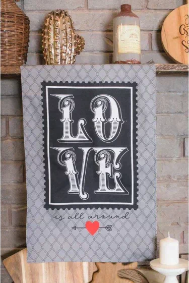 Полотенце "Этель" Love is all around 40х67 см, 100% хл, саржа 190 гр/м2