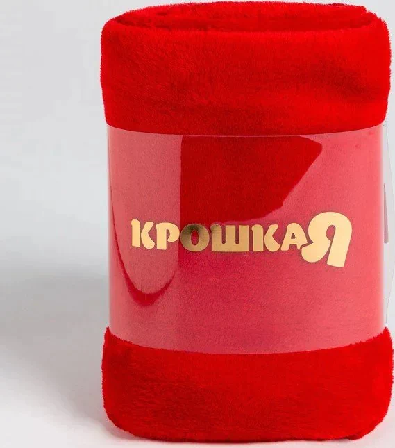 Плед Крошка Я 85х100 см, цвет красный, 100% полиэстер