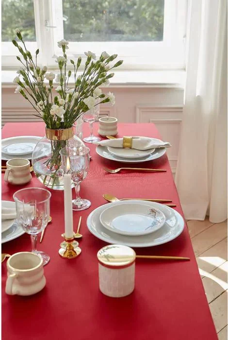 Скатерть "Этель" Elegance 150*180 +/-3см, цв.бордовый, пл. 192 г/м2, хл с ВГМО