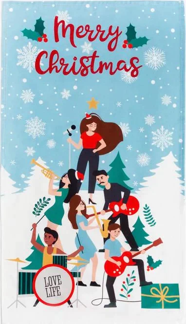 Новогоднее полотенце "Этель" New Year party 40х73см, 100% хл, саржа 190 гр/м2